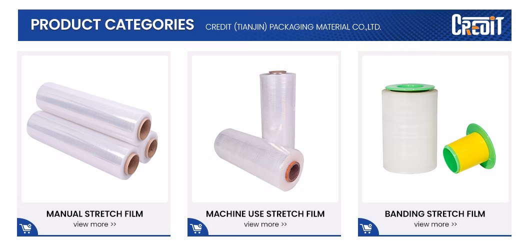 Factory Price Tray Stretch Packaging, Transparent Tray Polyethylene Stretch Film
