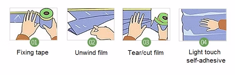 Plastic Film for Packaging Masking Can Breathable Plastic Masking Film