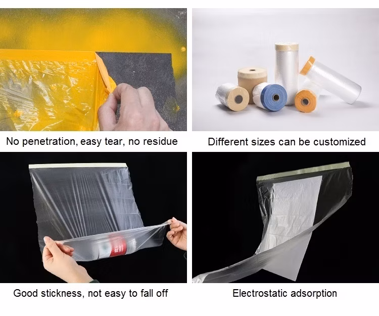 Plastic Film for Packaging Masking Can Breathable Plastic Masking Film