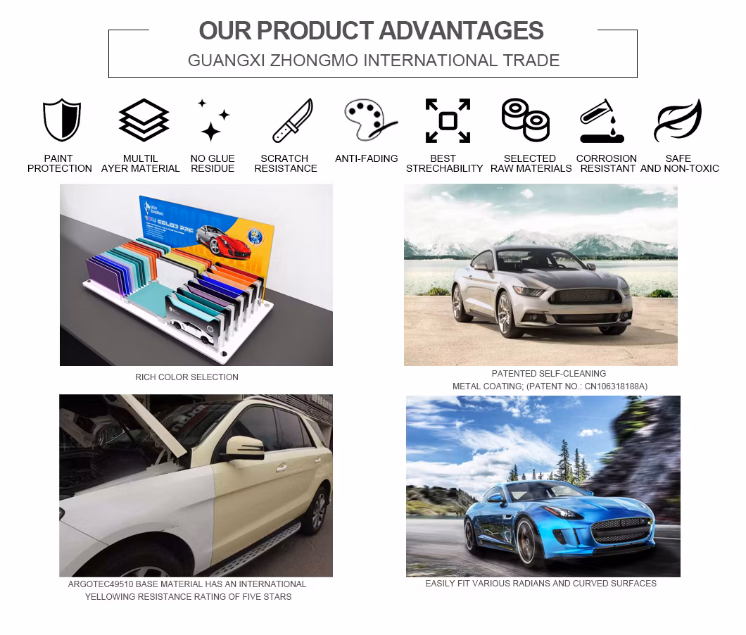 Car Body Hotmelt Adhesive Sticker Wrapping TPU Sunflower Yellow Color-Changing Paint Protection Anti Scratch Film