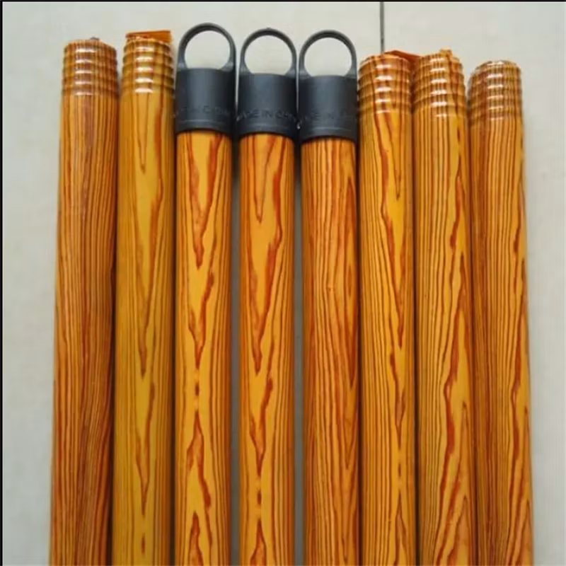 Middle East PVC Coated 120cm Length Wooden Broom Handle Stick Household Use