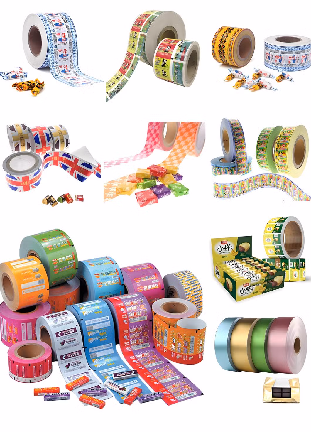 Printed Plastic Confectionery Packing Heat-Sealable Hard Candy Packaging PVC Film Pharmaceutical Chemical Packaging Film Laminated Plastic Packaging Film