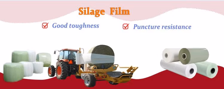 Agriculture Silage Gras Film Black/Green/White Plastic Silage Bale Wrap Film Suppliers