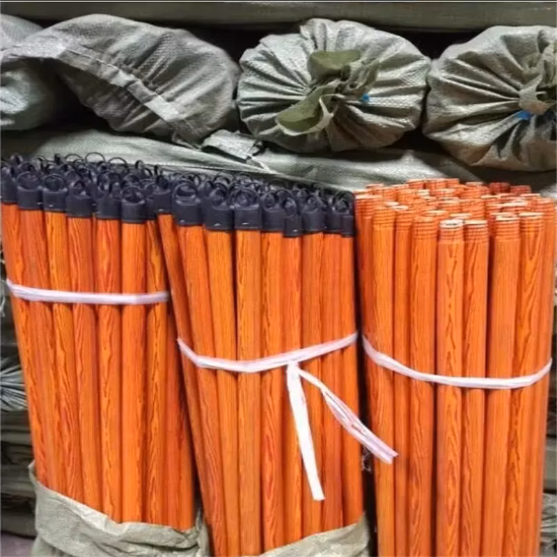 Middle East PVC Coated 120cm Length Wooden Broom Handle Stick Household Use
