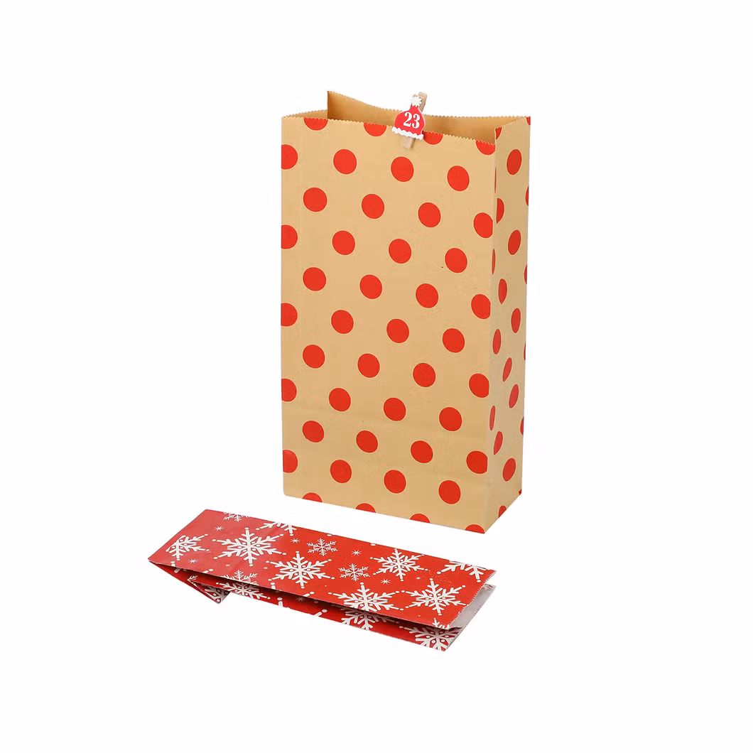 Disposable Personalized Greaseproof Custom Logo Burger Food Packing PE Film Coated Paper Bag