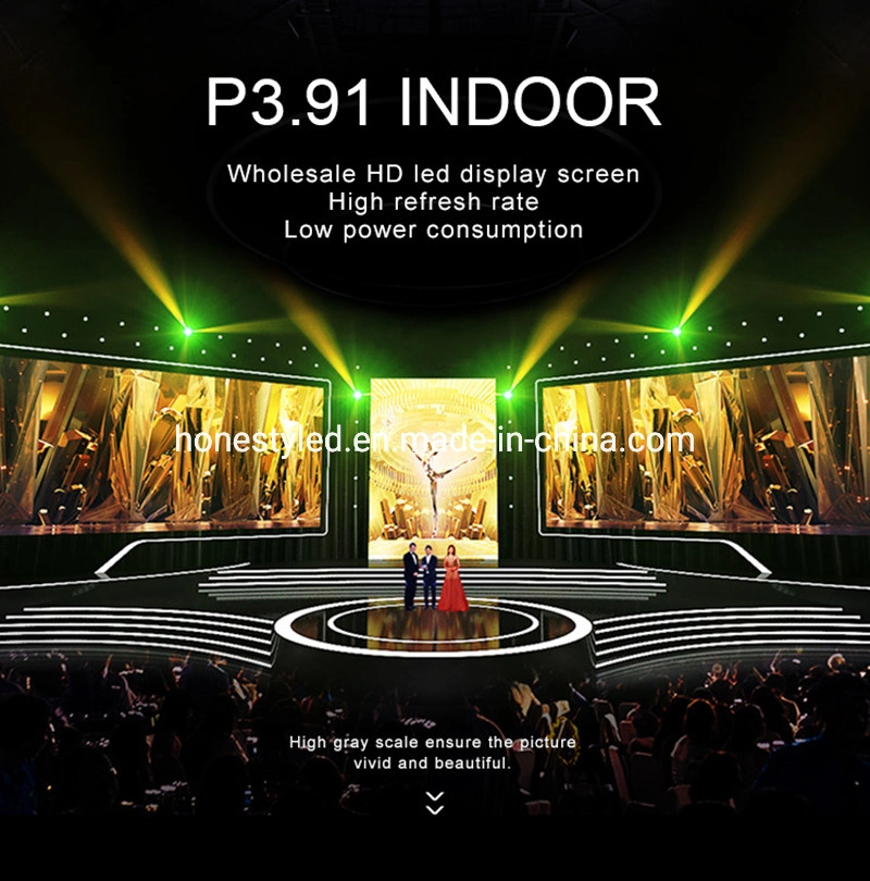 Creative Product LED Video Display Advertising LED Panel Indoor Flexible LED Screen P3.91 LED Display Wall with 500X500mm/500X1000mm Cabinet