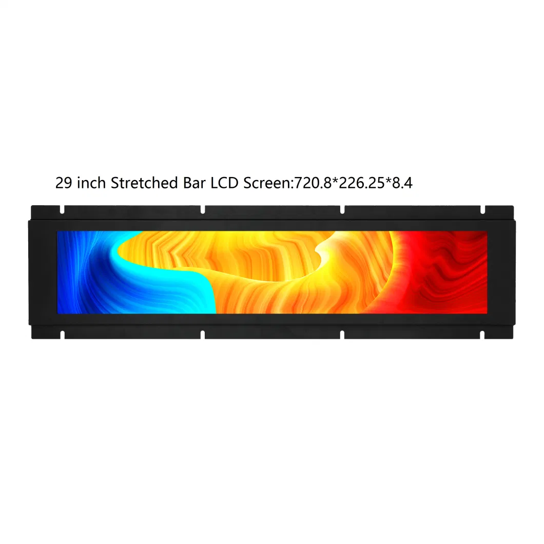 High Brightness 28 Inch Stretched Bar HD LCD Display Touch Screen