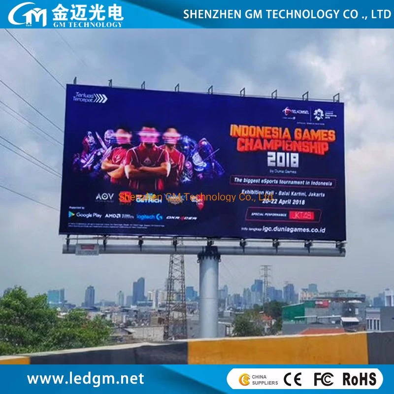 Full Color 8000CD High Brightness P10/16/P20 LED Display Screen for Outside Wall