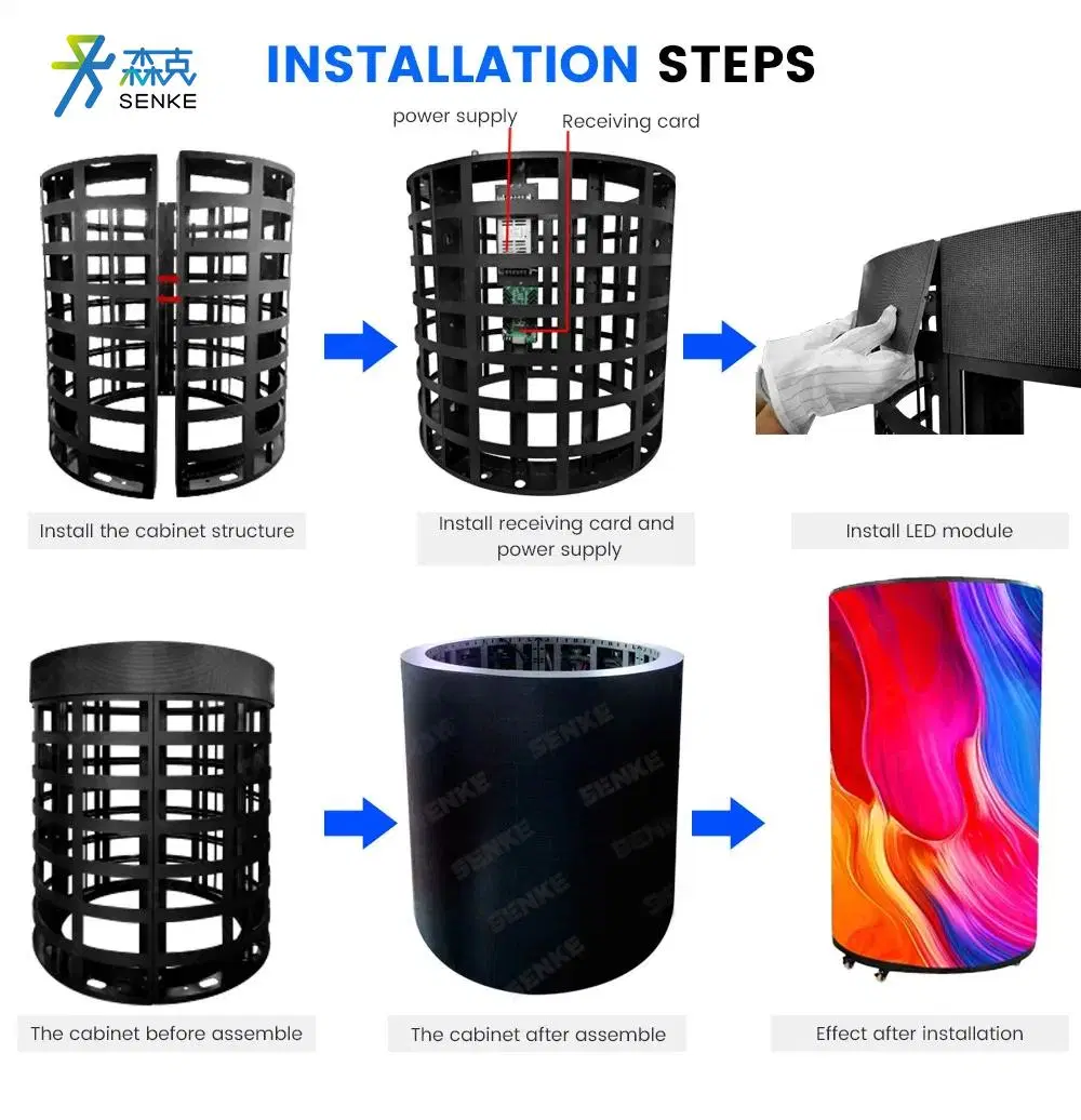 High Quality Vivid Flexible Ali LED Display Full Sexy Video Soft Curved Bendable Indoor Flexible LED Display