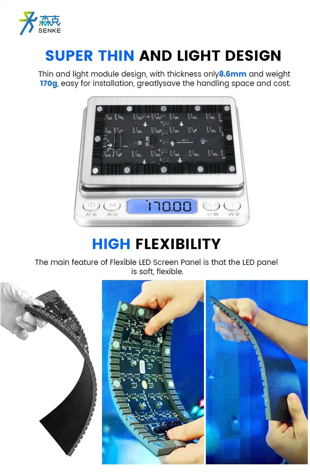 High Quality Vivid Flexible Ali LED Display Full Sexy Video Soft Curved Bendable Indoor Flexible LED Display