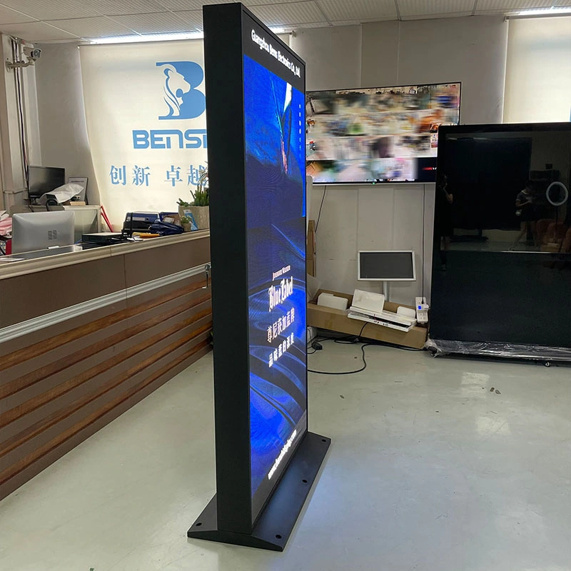 Indoor Outdoor Floor Standing Kiosk 86 100 Inch WiFi Signage Advertising Player Digital LED Display Screen