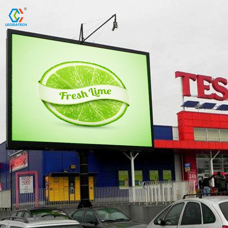 Legidatech Outdoor P10 Waterproof High Brightness Advertising Smart Street Light Pole LED Billboard Panel Large LED Display Board