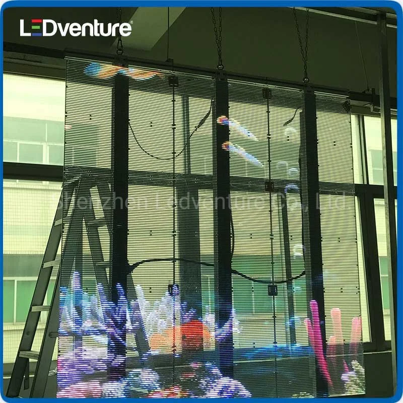 Indoor P15.6 Indoor Advertising Billboard Transparent LED Film Crystal Panel