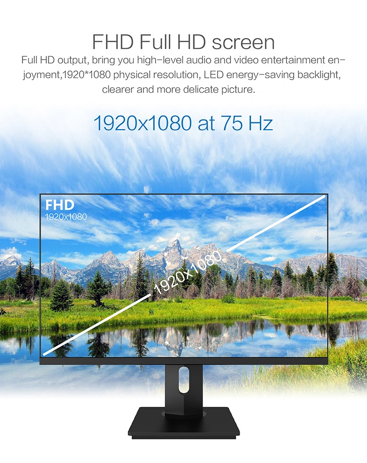 2023 New 24 27 Inch Rotatablel 1K 2K 4K Flat Screen Office 16: 9 Desktop PC LED IPS 16: 9 Display LCD Monitor