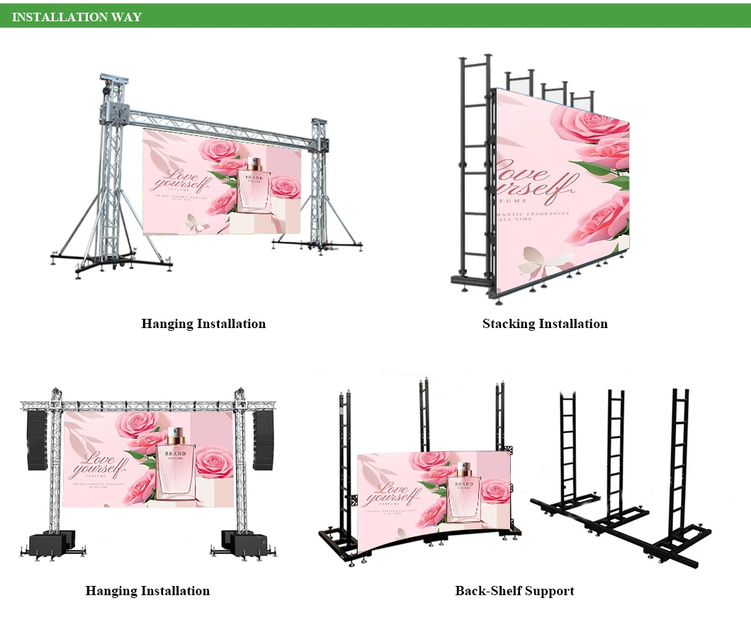 Indoor Rental Proscenium Mobile P2.6 SMD Video Screen WiFi LED Digital Display