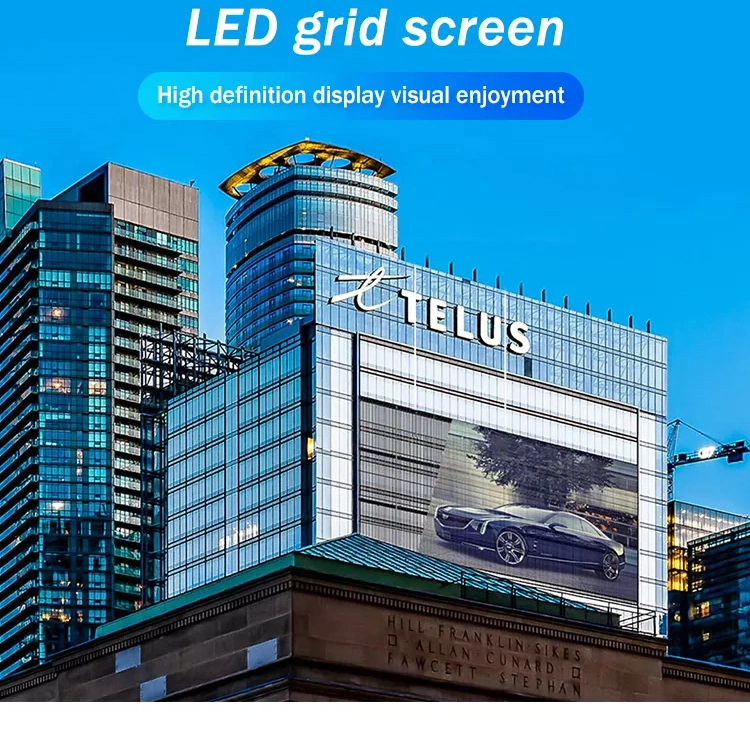 Source Factory Full HD Outdoor Advertising Video LED Screen Panel Transparent LED Screen