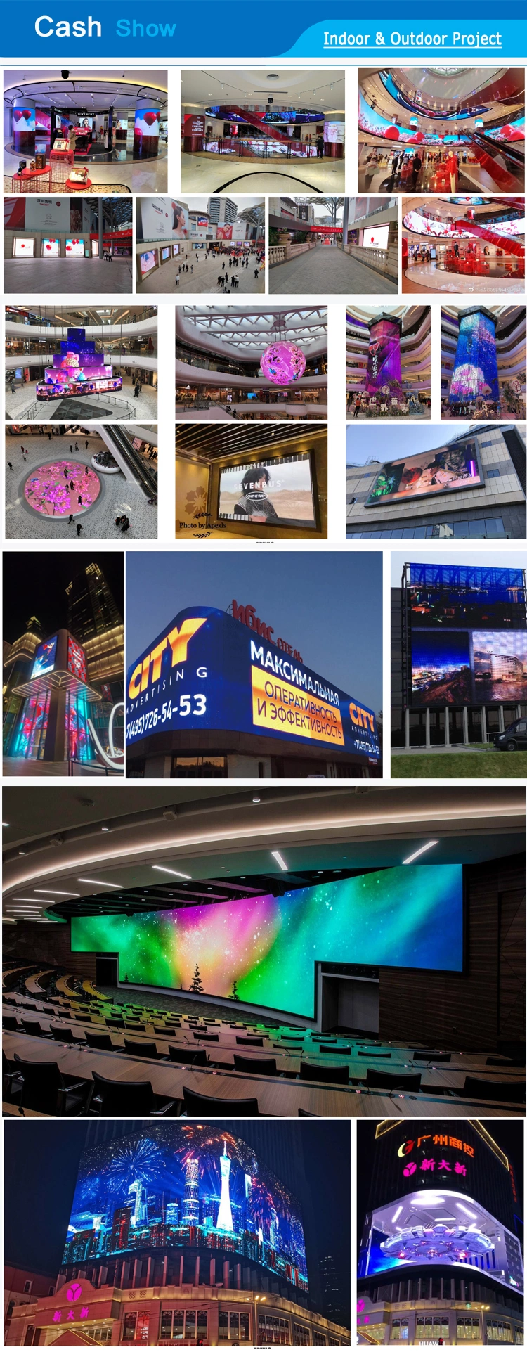 Indoor and Outdoor Large Stage LED Floor Video Screen IP65 Waterproof Super Load Bearing P2.97-Pixel LED Display with Sensor Chip