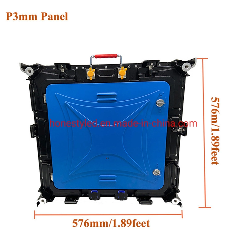 Factory Price Die Casting Aluminum Cabinet Rental LED Display Screen P3 Outdoor Full Color SMD1921 576X576mm 192X192pixel 1/16 Scan LED Screens