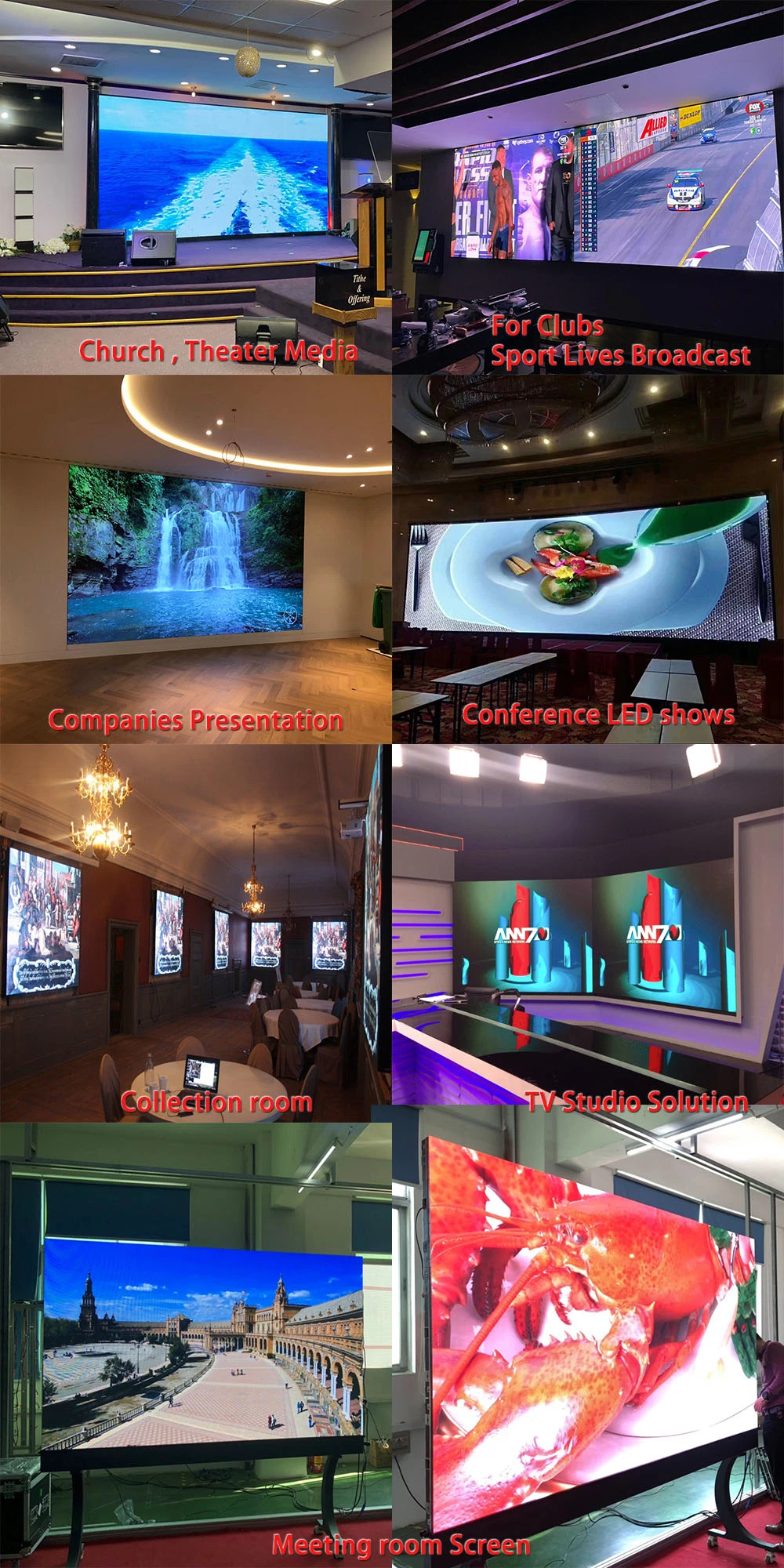 P1.25 Indoor Digital Screen Price LED Video Wall Panel