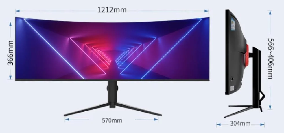 Factory Wholesale 49inch Gaming Monitor Super Wide 49&prime;&prime; 144Hz Gaming 5K Curved Screen Monitor LED 75Hz PC Monitor