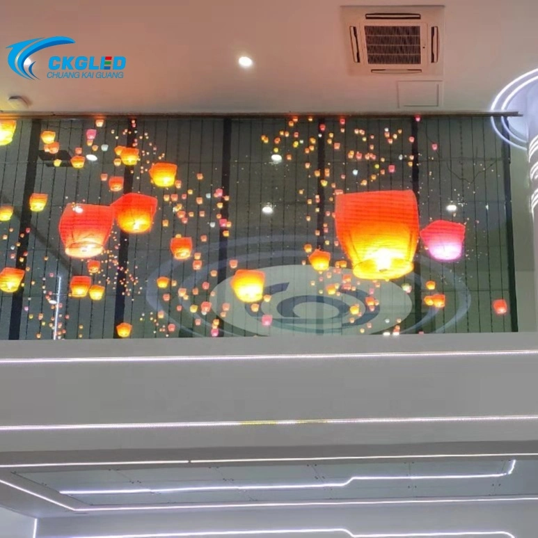 Transparent LED Video Display Screen Curtain LED for Glass Window Lighting (P3.9-P7.8)