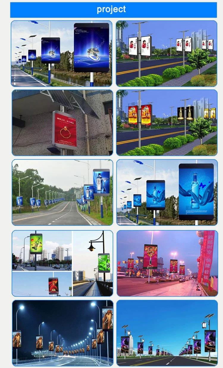 Roadside WiFi 3G 4G Control Electronic Board LED Street Advertising Screen Banner Light Pole LED Display