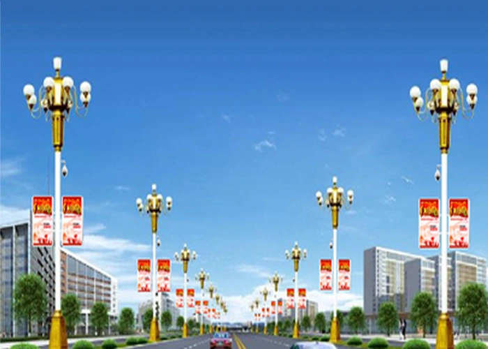 Outdoor Street Pole LED Display Ideas Light Pole, Street Screen Panel Board