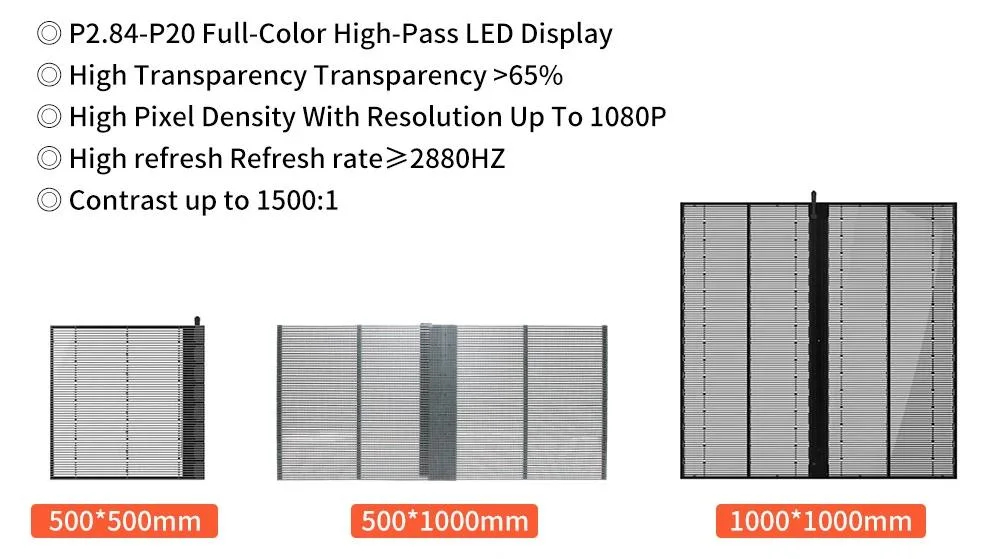 Home Transparent P3.91-7.82 Indoor LED Display Rental Screen Panel