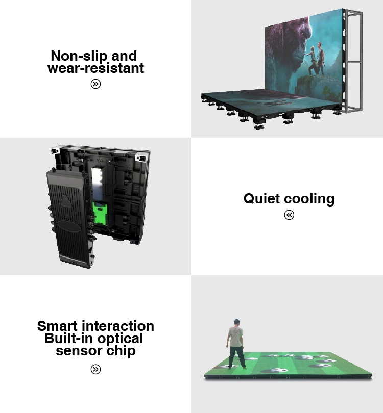 Indoor and Outdoor Large Stage LED Floor Video Screen IP65 Waterproof Super Load Bearing P2.97-Pixel LED Display with Sensor Chip