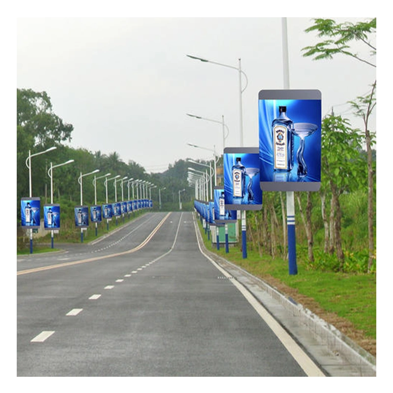 Roadside WiFi 3G 4G Control Electronic Board LED Street Advertising Screen Banner Light Pole LED Display