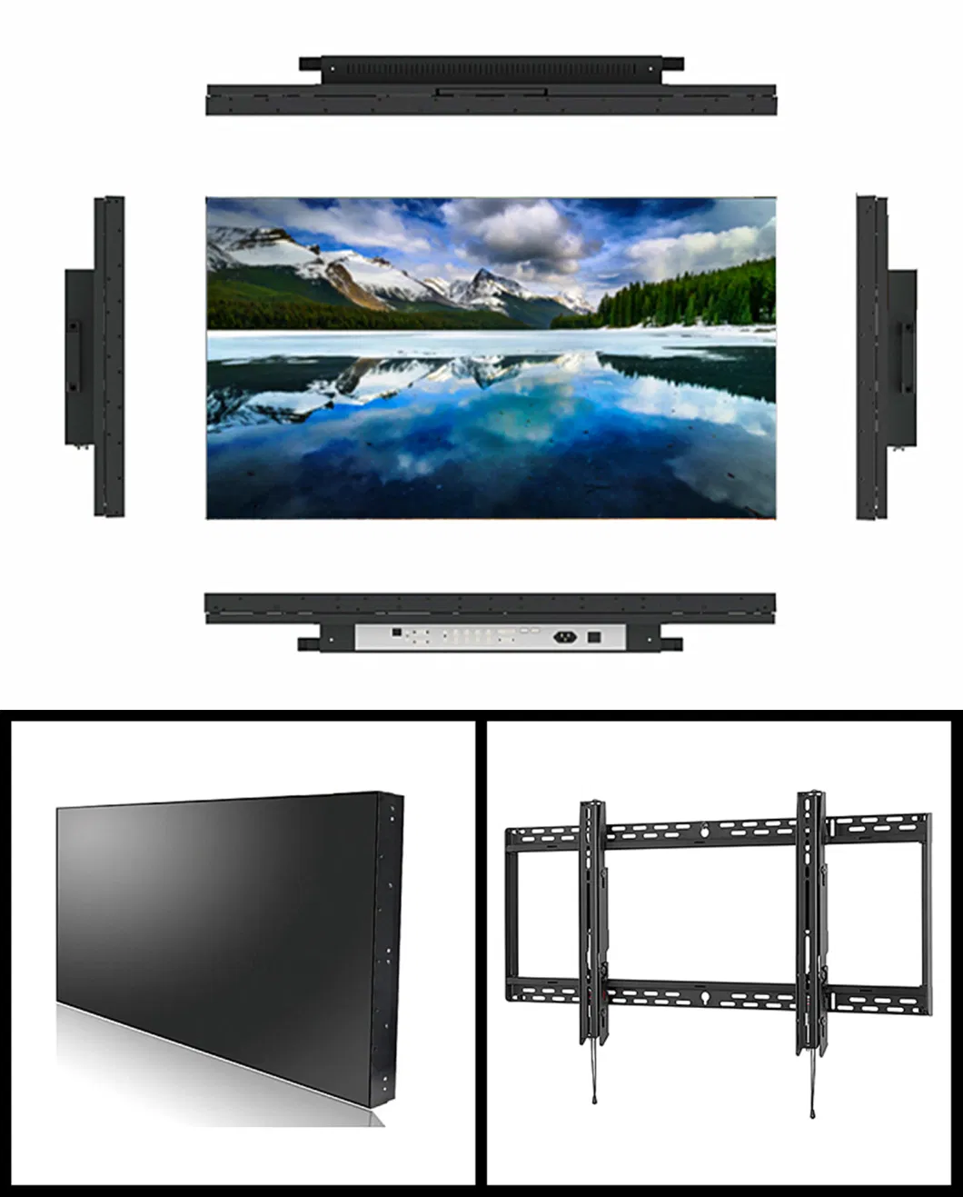 4K TV Wall 49inch 2X2 3X3 Narrow Bezel Splicing Screen Digital Signage Advertising Digit Wall Screen Shoji Wall Screen Resolution LCD Wall Mount Touch Screen