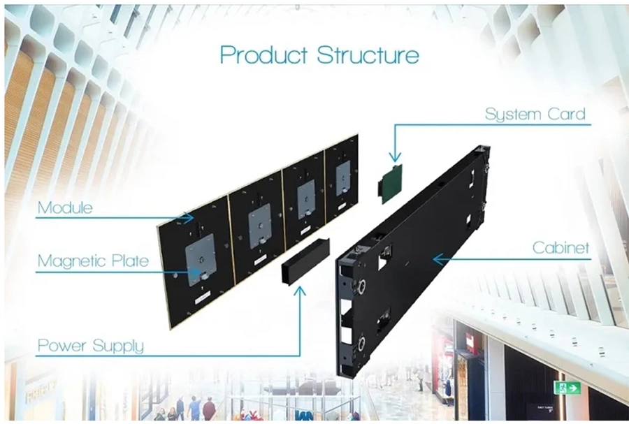 Digital P2 Display Indoor Mall Airport Store HD Boards Advertising LED Display