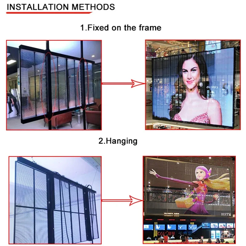 Ultra-Thin and Light Film Transparent LED Screen Window Glass Wall Panel