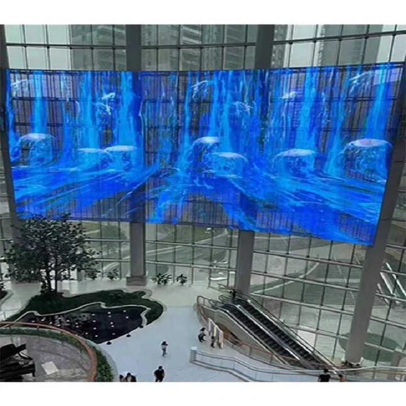 Glass Window Transparent LED Film Display P3.91 Mall Bar LED Transparent Panel