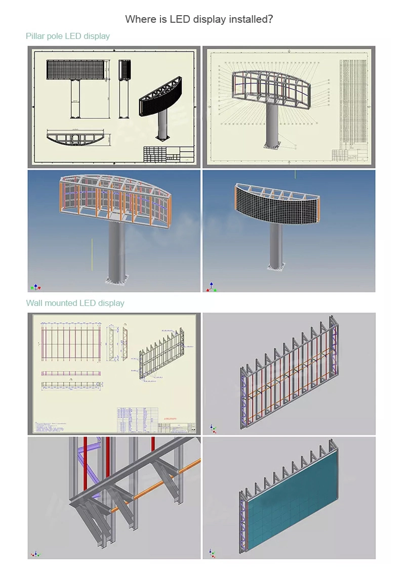 Outdoor LED Display Board 3D Advertising LED Screen P5 P6 P8 P10 Outdoor LED Screen Display