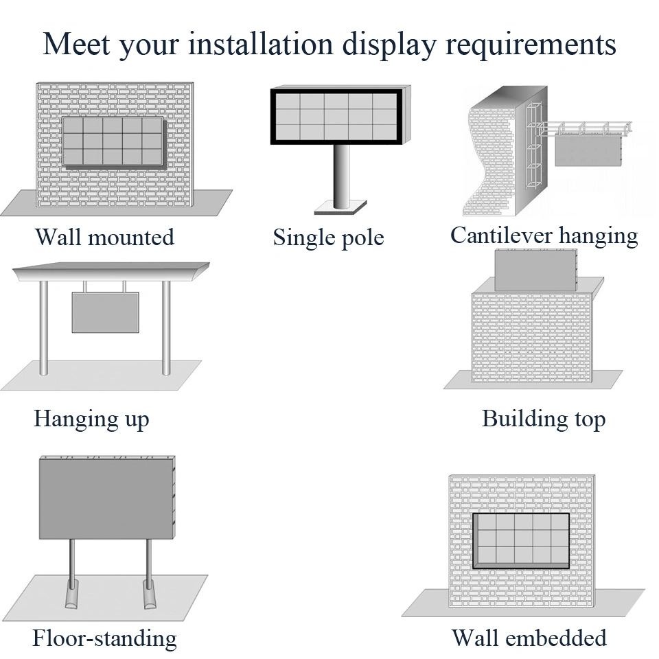 Outdoor Waterproof P4 Advertising Large Electronic Stand Digital Billboard Outdoor LED Display