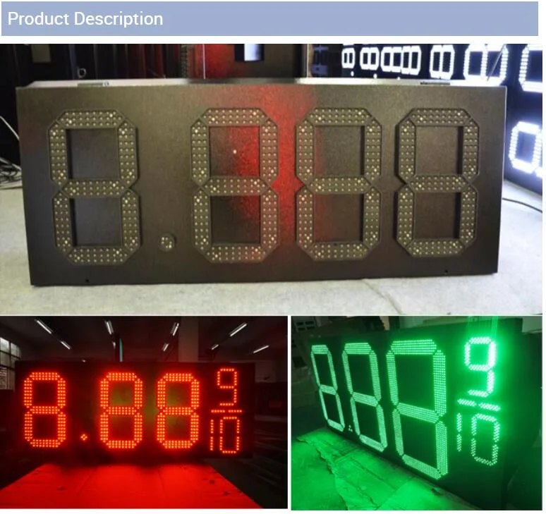 16&quot; 22 Inch Red 7 Segment LED Gas Oil Petrol Station Price Display Sign Board Screen