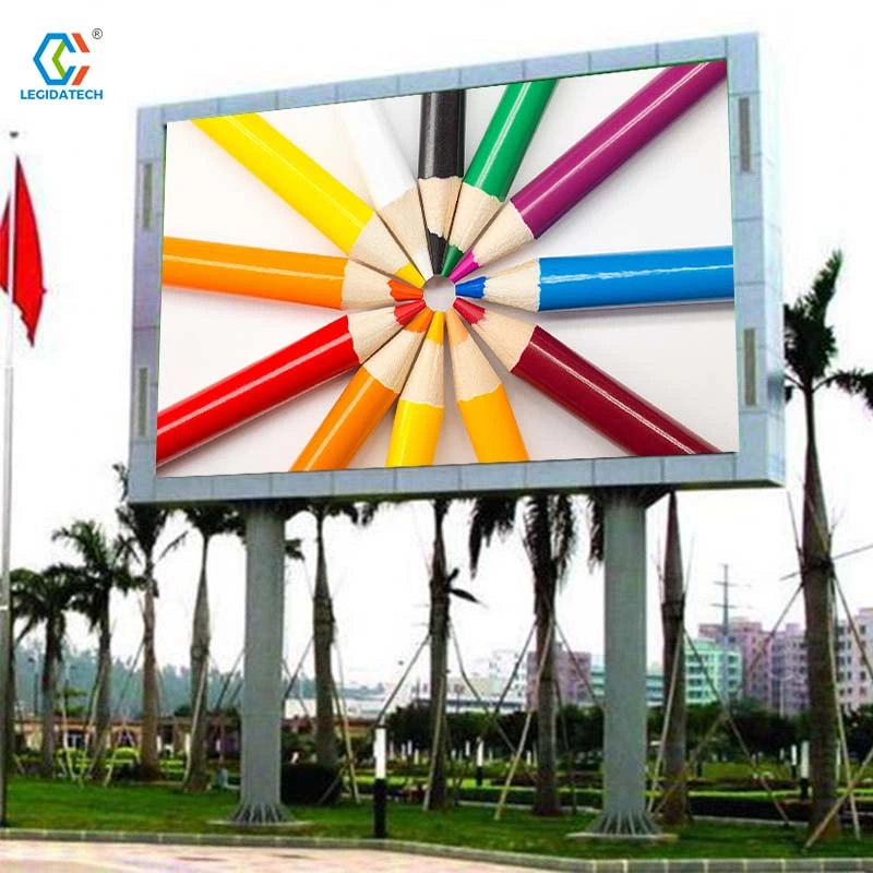 Legidatech Outdoor P10 Waterproof High Brightness Advertising Smart Street Light Pole LED Billboard Panel Large LED Display Board