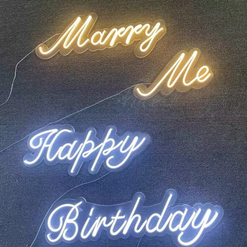 Factory Price Customized Acrylic LED Letter Light Neon Sign Happy Birthday Neon Custom Acrylic LED Sign