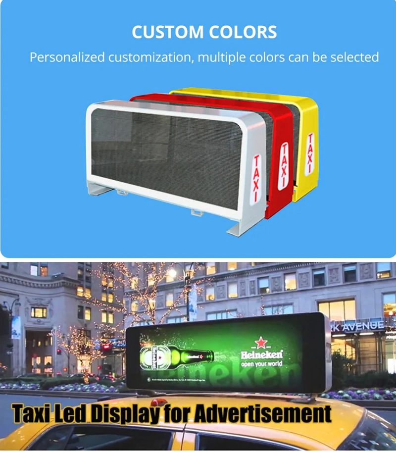 P4 RGB Taxi Top Signs Board Screen Panel Video Wall LED Display