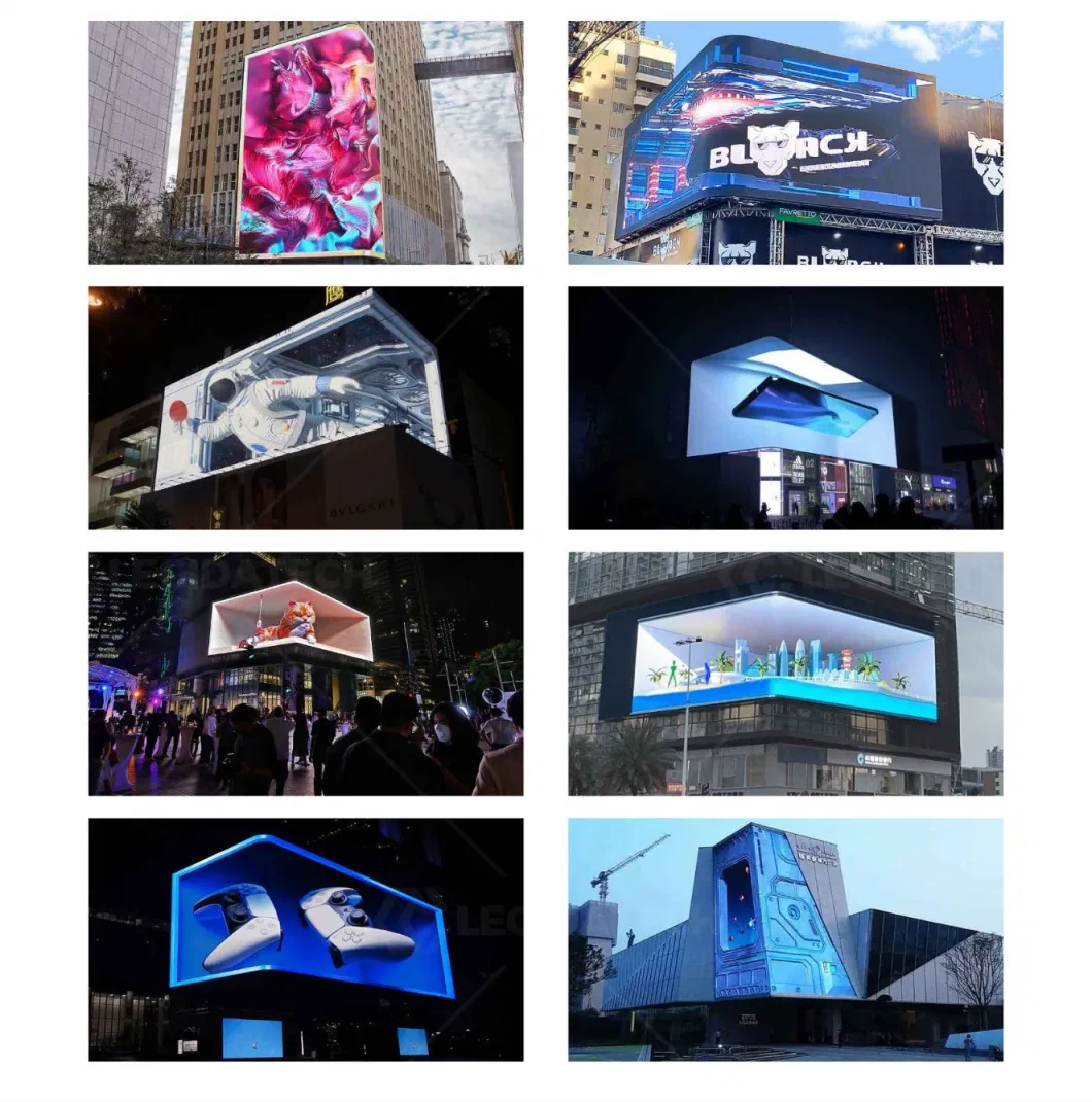 Legida Tech 3D Large Waterproof Bright Giant LED Screen Energy Saving RGB 5mm 8mm 10mm Outdoor LED Display