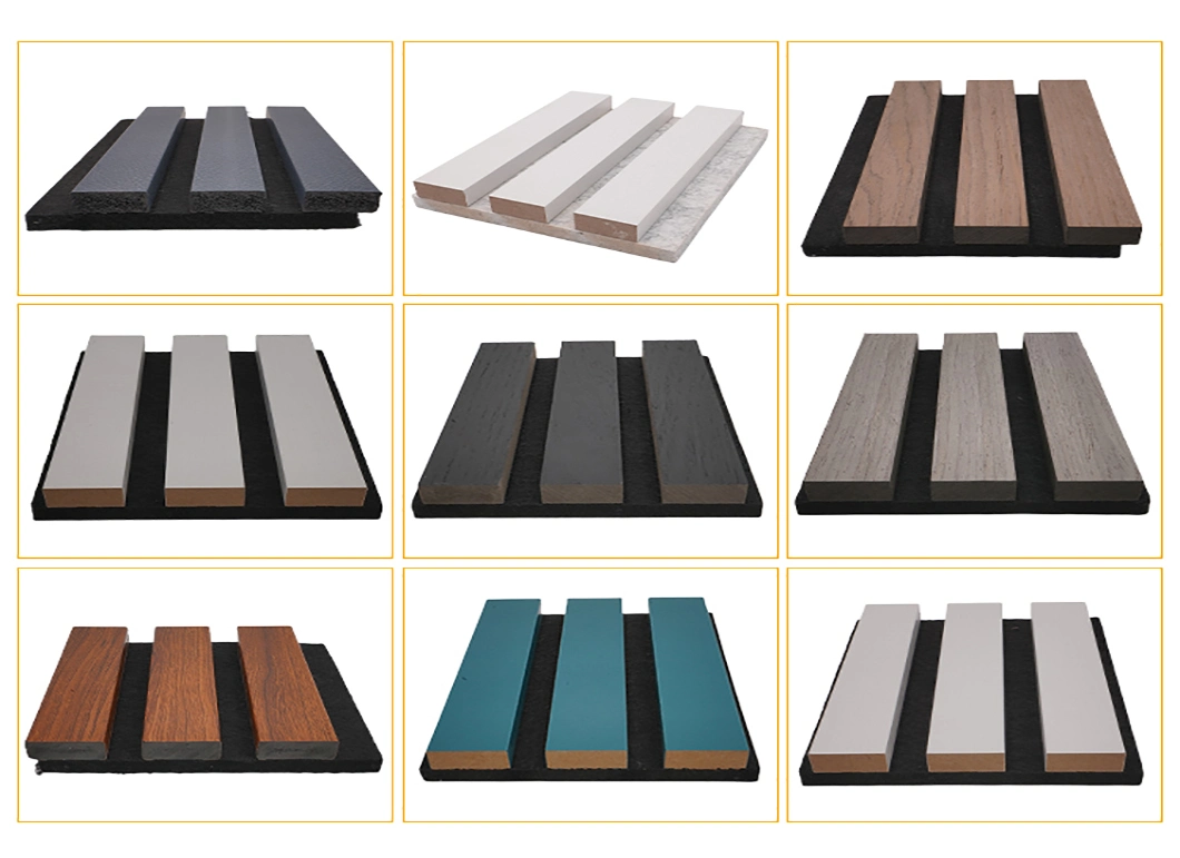 Custom Flexible Fluted Pet Solid Wood Wall Slat Ceiling Panels Acoustic Panels for Hotel LED Lighting Acoustic Panels