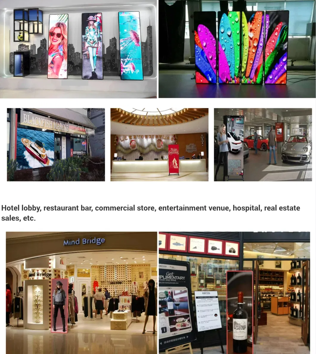 Wholesale Digital Signage Floor Stand LED Banner Screen Video Wall Board Indoor Poster P1.5 P1.8 P2 P2.5 P3 LED Display