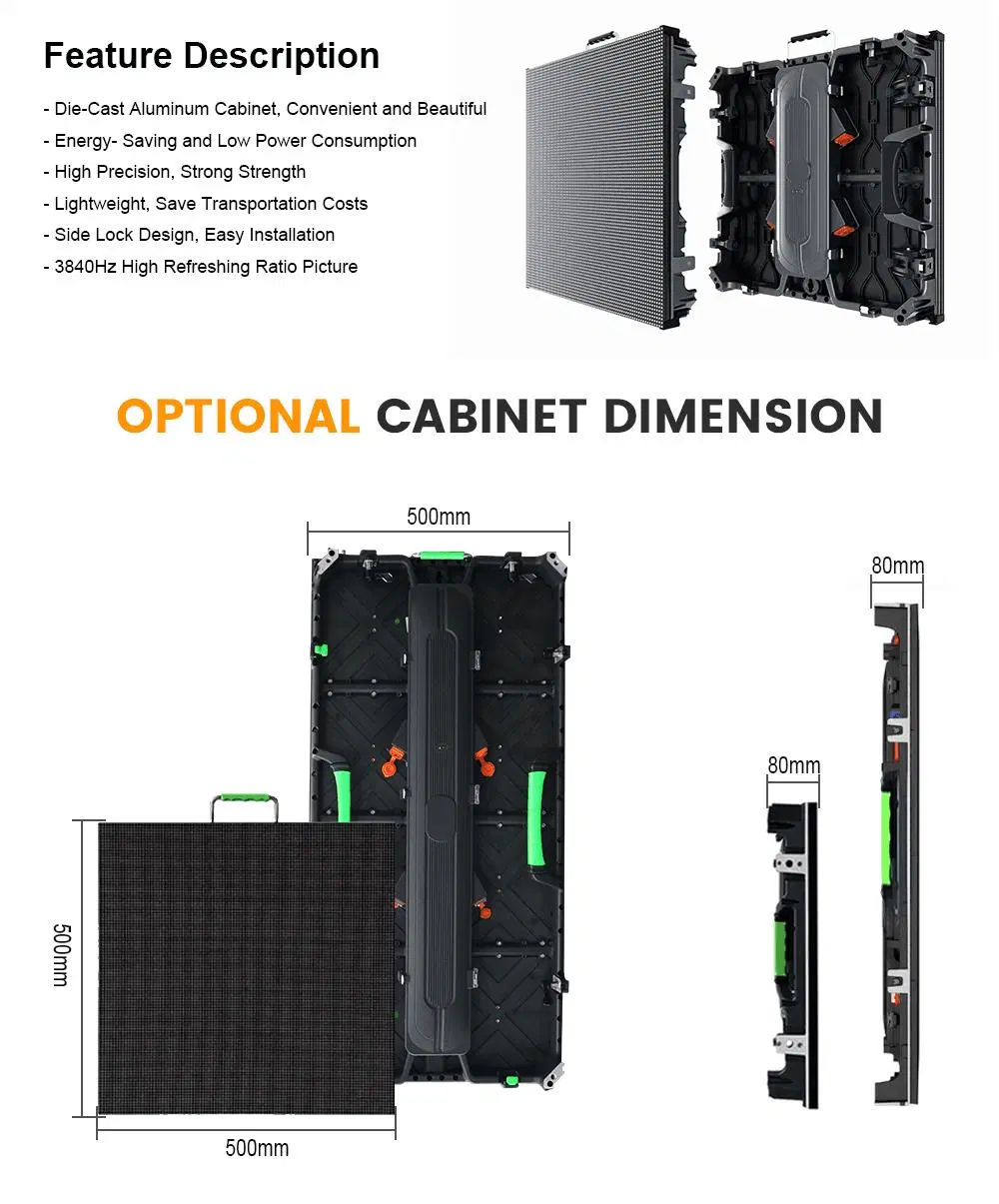 High Refresh Full Color LED Video Wall Concert Event Rental LED Display P3.91 Indoor Stage LED Screen