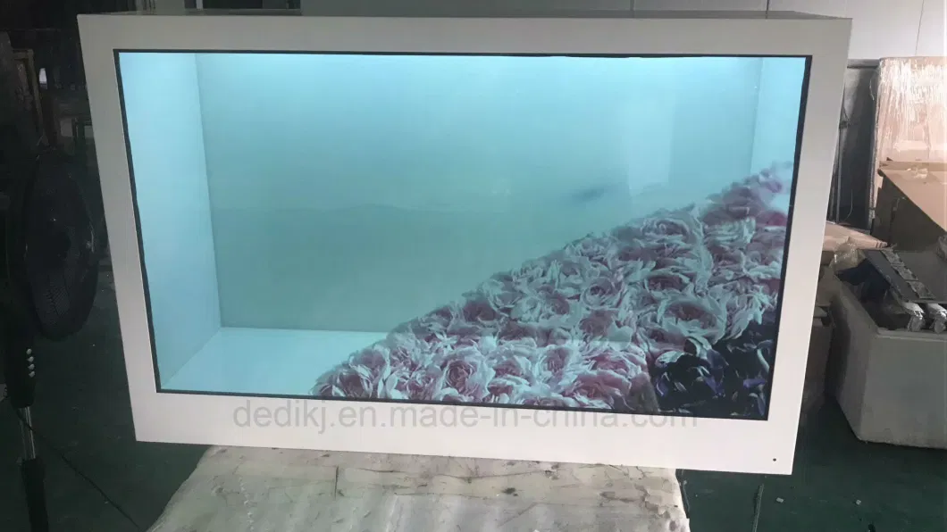 49inch Transparent LCD Showcase Door Open Front Windows or Android Pcap Touch Screen for Products Display