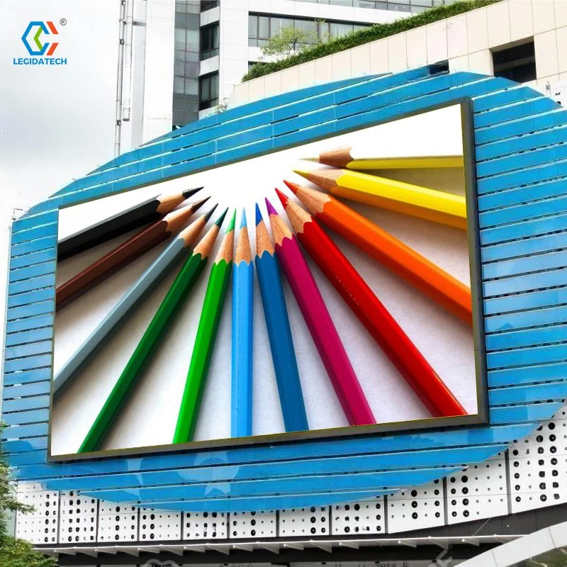 Legidatech Outdoor P10 Waterproof High Brightness Advertising Smart Street Light Pole LED Billboard Panel Large LED Display Board