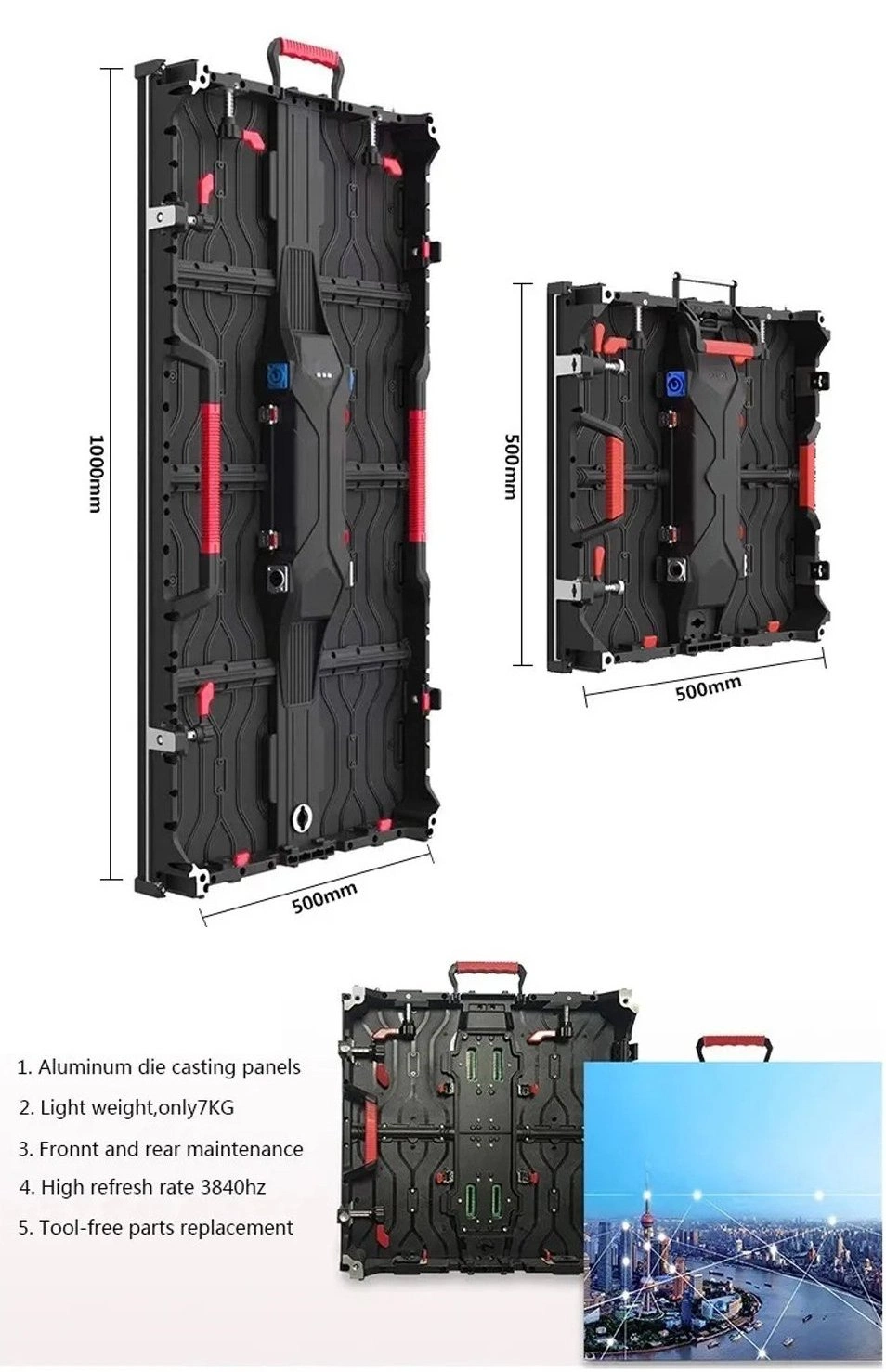 16: 9 P2.976 HD 4K 8K Full Color Digital Signage Rental LED Display Screen