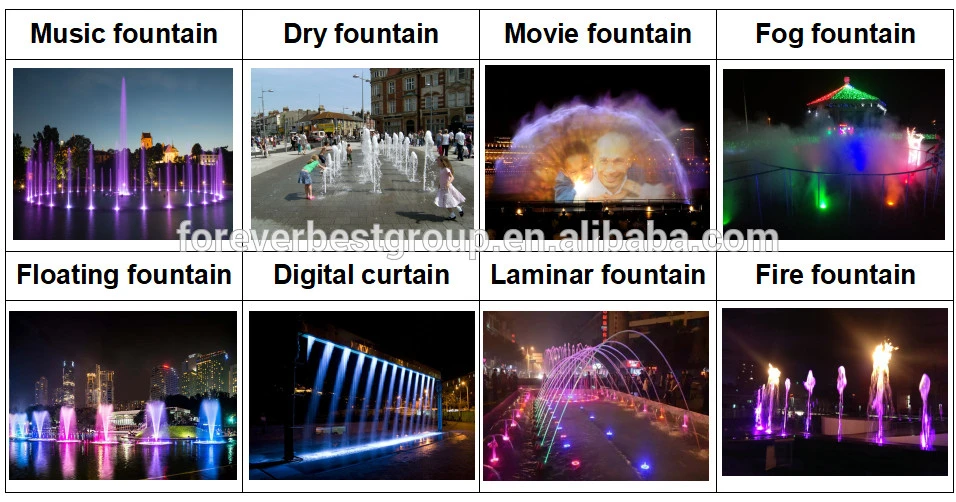 Hot Sale Outdoor Fan Shaped Laser Water Screen Movie Fountain