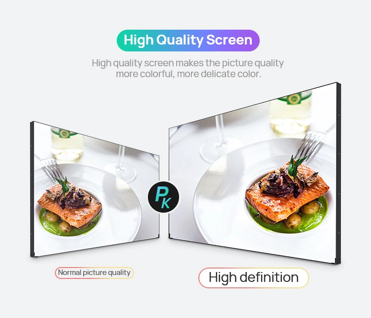 4K Resolution Narrow Bezel LED Menu Light Box Illuminated Aluminum Profile Double Sided Restaurant Menu Sign Board