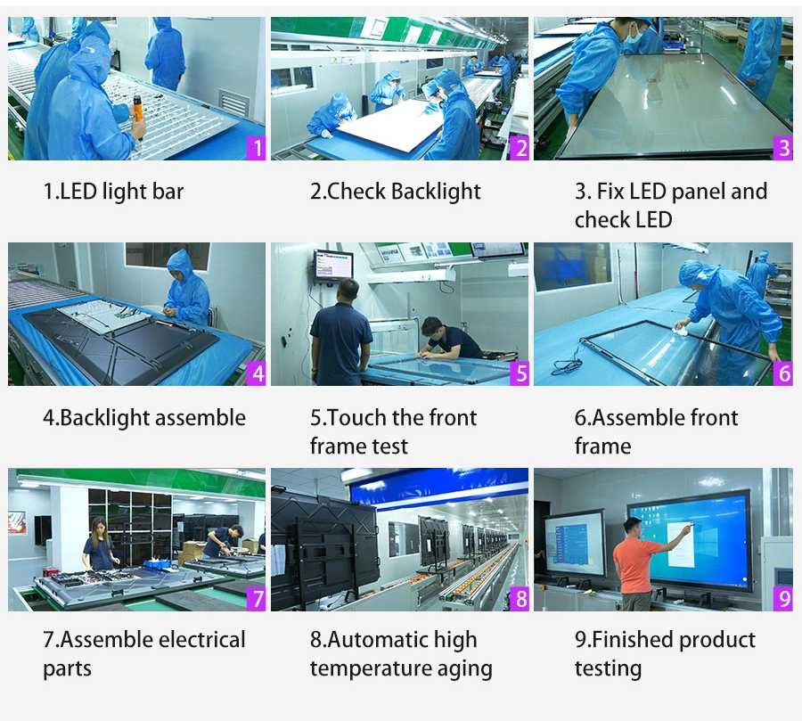 Conference Display Android 11 40 Point Infrared 4K LED Touch Screen Monitor Interactive Electronic Board